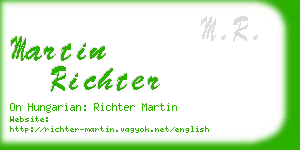 martin richter business card